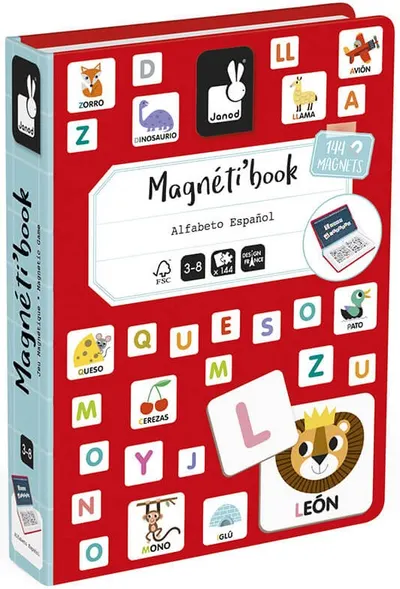 Carte magnetica pentru copii Janod - Alfabetul spaniol