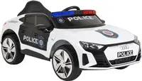 Mașină cu baterie Audi - Audi RS e-tron 717, alb, poliție