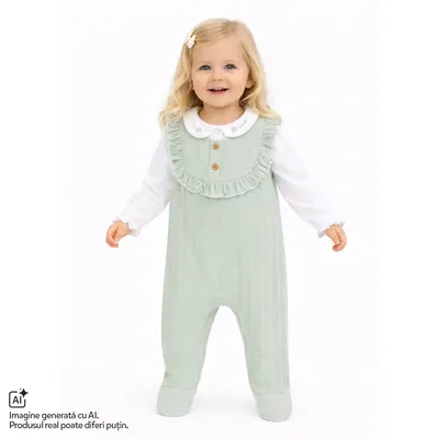 Body si salopeta bebelusi Chicco, Verde, 01287-70MFCI
