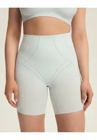 Chiloti modelatori - sorturi cu talie inalta - Albastru-deschis - Sleeky - Albastru