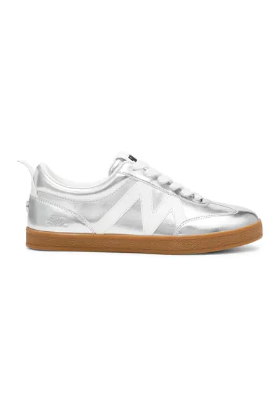 Pantofi sport Degree cu garnituri din piele intoarsa - Alb/Argintiu