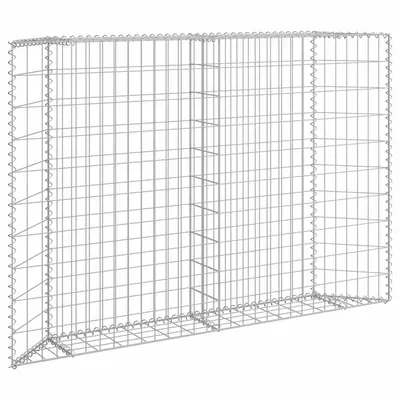 vidaXL Strat înălțat gabion trapez, 150x20x100 cm, oțel galvanizat