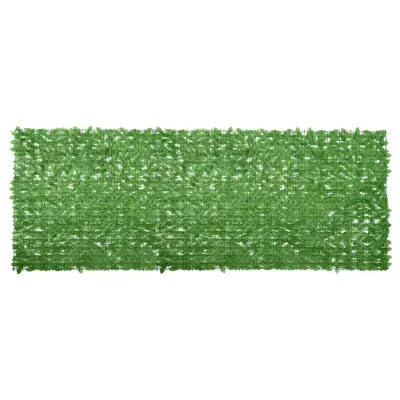vidaXL Paravan de balcon, frunze verzi, 400x150 cm