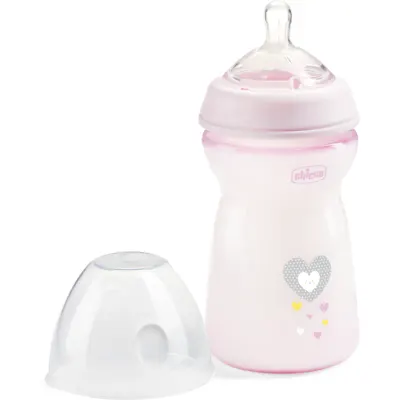 Chicco Natural Feeling Girl biberon pentru sugari 6m+ 1 buc