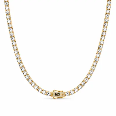 Colier Monaco Tennis Gold cu Aur 4MM