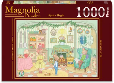 Puzzle Magnolia din 1000 piese - Casa Șoarecilor de Crăciun