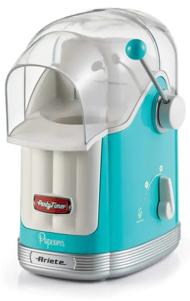Mașină de făcut popcorn Ariete – Party Time 2.0, 2958, 1100 W, albastră/albă