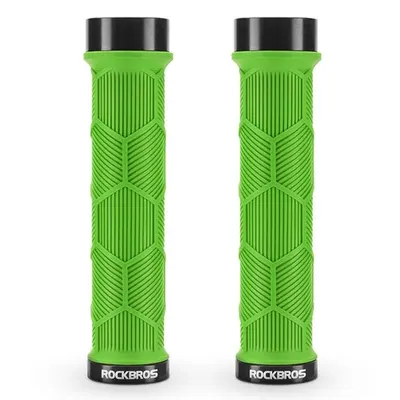 Mâner biciclete suprafață texturată capete reflectorizante verde