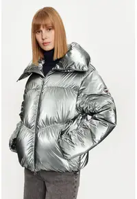 Geaca dama - 304466502 - Nylon - Argintiu - Argintiu