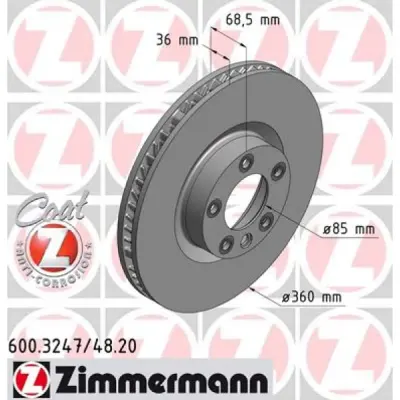 Disc frana ZIMMERMANN 600.3247.20