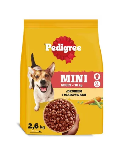 Hrană uscată câini talie mică adult PEDIGREE 2,6 kg cu pui și legume