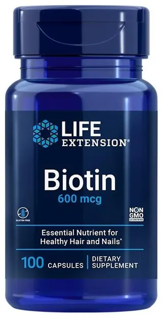 Biotină, 600 µg, 100 capsule, Life Extension