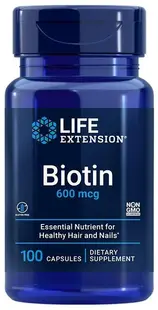 Biotină, 600 µg, 100 capsule, Life Extension