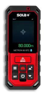 Telemetru cu laser roșu & Bluetooth/Camera - 80m, METRON 80 BTC - Sola-71029101