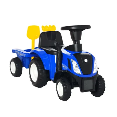 Homcom Tractor Ride-On pentru Copii – cu Remorca, 12-36 Luni