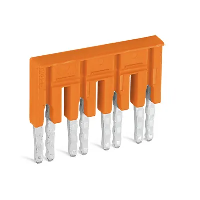 Jumper; insulated; 4-way; Nominal current 30 A; orange