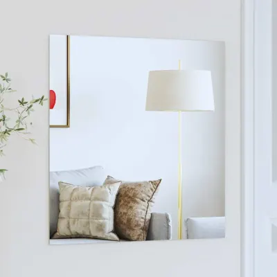 vidaXL Ogledna de perete Pătrat 60 x 60 cm sticlă securizată