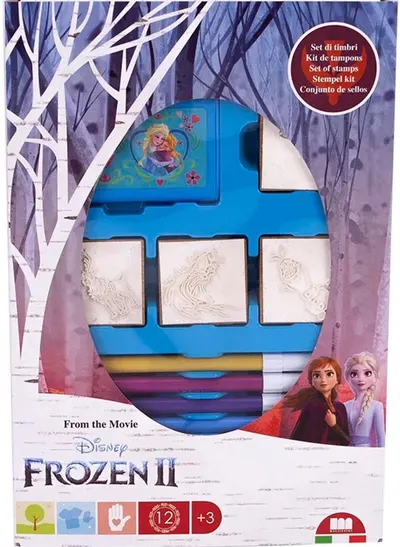 Set de ștampile Multiprint Frozen - 4 buc., cu 7 carioci