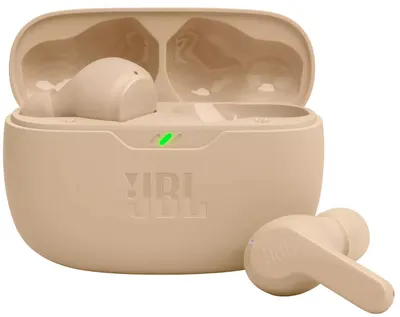 Căști wireless JBL - Wave Beam, TWS, bej