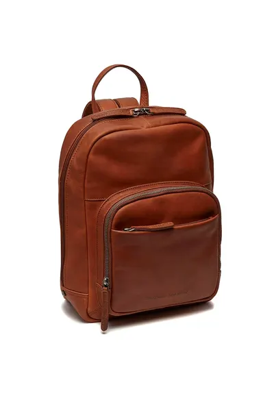 Rucsac unisex piele naturala - 9.1 litri - Santana - - Coniac
