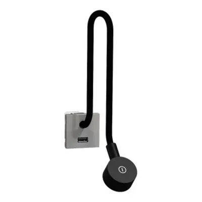 Noua Unica, Veioza + priza de incarcare USB tip A, aluminiu