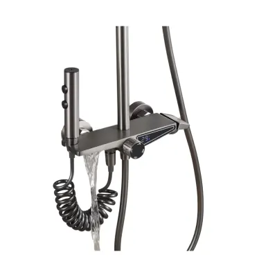 Set de duș multifuncțional cu termostat si afișaj electronic