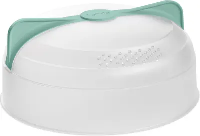 Capac pentru microunde Lekue - 24.5 cm, transparent/verde