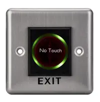 Buton de iesire cu infrarosu, incastrabil, ND-EB15-2Iesire contact:NO/NC Icon: No Touch LED stare Bi-color: albastru- verde Dist