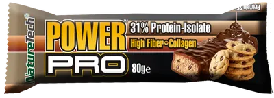 Baton energizant cu biscuiti si bucati de ciocolata Power Pro, 80g, Nature Tech