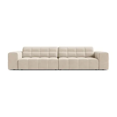 Canapea crem cu tapițerie din catifea 252 cm Chicago – Cosmopolitan Design