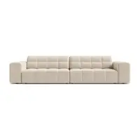 Canapea crem cu tapițerie din catifea 252 cm Chicago – Cosmopolitan Design