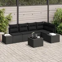 Gossi set de canapea de gradina 6 piese cu perne bej din poliratan