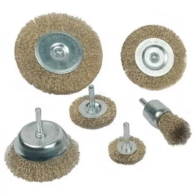 Set perii de sarma circulare cu tija Mannesmann 43806, 6 bucati