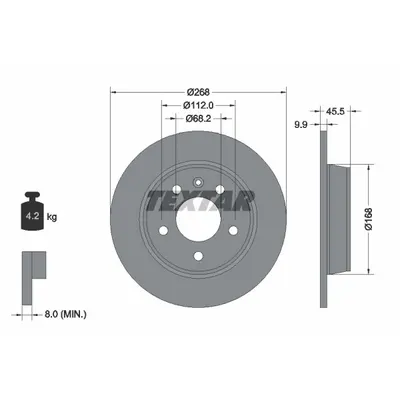 Disc frana TEXTAR 92074303