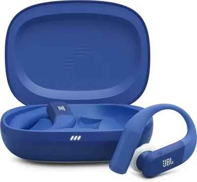 Căști wireless sportive JBL - Endurance Peak 4, TWS, ANC, albastre