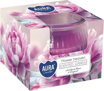 Lumânare parfumată Bispol Aura - Flower Heaven, 80 g