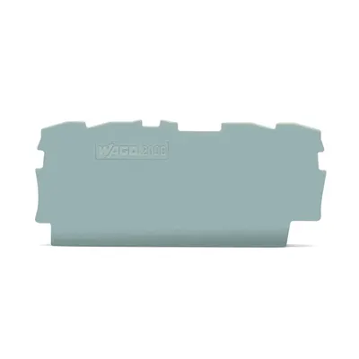 End and intermediate plate; 0.7 mm thick; gray