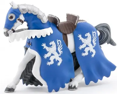 Figurina Papo The Medieval Era - Calul cavalerului leu cu sulita
