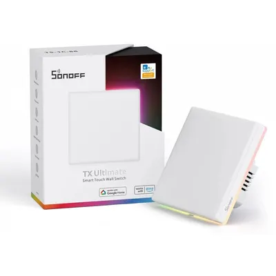 Intrerupator Smart Sonoff T5-1C-86 WiF cu Full Touch (1 canal), Lumina LED 5A/1200W T5-1C-86 / 6920075740219