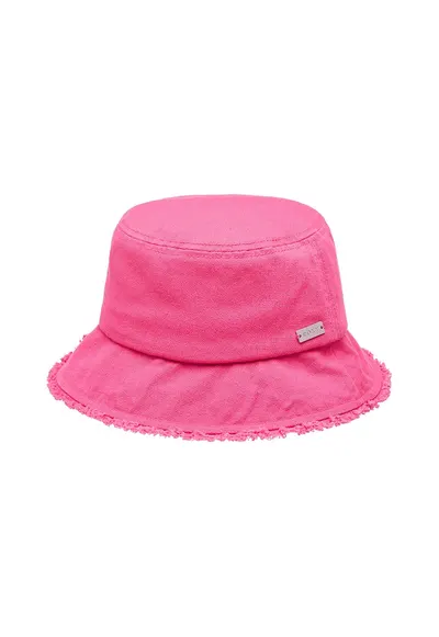Palarie bucket cu terminatii nefinisate - Fucsia