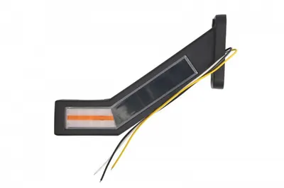 Lumina clarificare stanga, rosu alb, LED, suprafata, lungime cablu 400mm, cu brat lung, 12 24V (cu functie de semnalizator lateral)