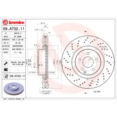 Disc frana BREMBO 09.A732.11