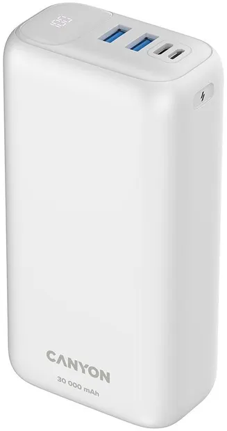 Baterie portabilă Canyon - PB-301, 30000 mAh, alba