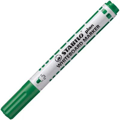 Marker pentru tablă albă Stabilo Plan – vârf rotund, verde