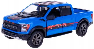 Mașinuță metalică Kinsmart Livery Edition - 2022 Ford F-150 Raptor, 1:46, albastru