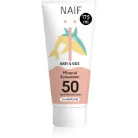 Naif Baby & Kids Mineral Sunscreen SPF 50 0 % Perfume crema protectoare pentru bebelusi 175 ml