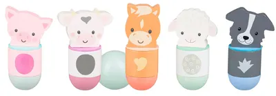 Pistă de bowling din lemn pentru copii Orange Tree Toys - animale de fermă