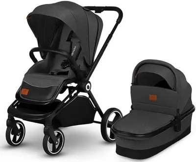 Carucior combinat Lionelo - Mika, 2 in 1, negru
