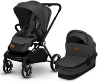 Carucior combinat Lionelo - Mika, 2 in 1, negru