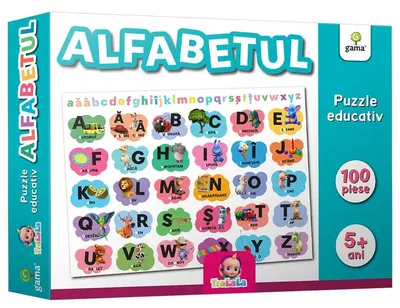 Alfabetul. Puzzle educativ 100 de piese